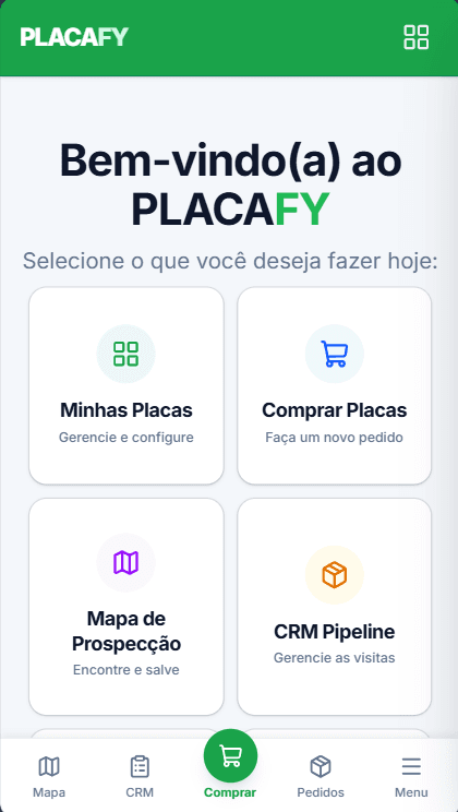 Mobile Dashboard Placafy